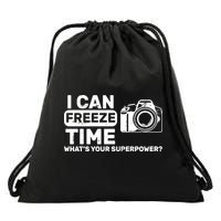 I Can Freeze Time What's Your Superpower? Drawstring Bag