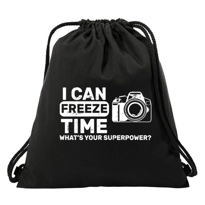 I Can Freeze Time What's Your Superpower? Drawstring Bag