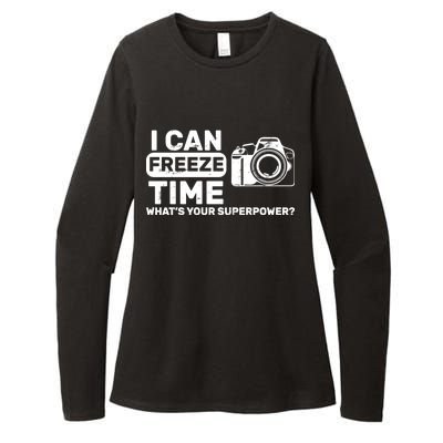 I Can Freeze Time What's Your Superpower? Womens CVC Long Sleeve Shirt