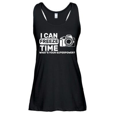 I Can Freeze Time What's Your Superpower? Ladies Essential Flowy Tank