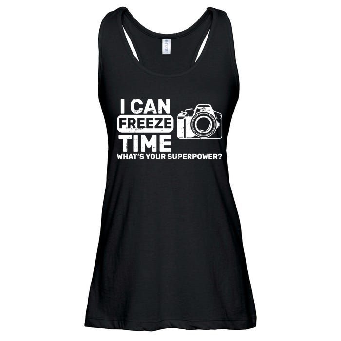I Can Freeze Time What's Your Superpower? Ladies Essential Flowy Tank