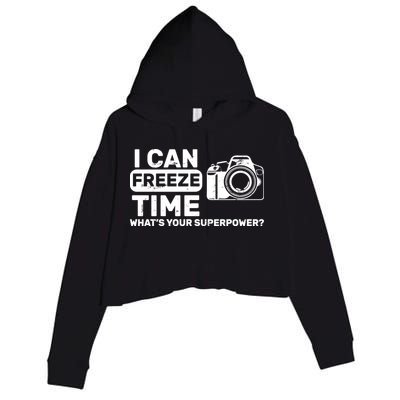I Can Freeze Time What's Your Superpower? Crop Fleece Hoodie