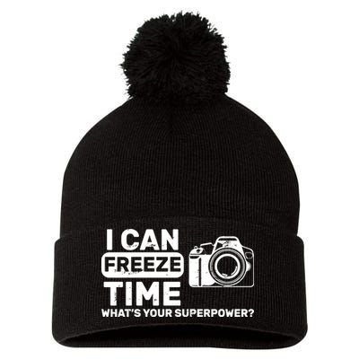 I Can Freeze Time What's Your Superpower? Pom Pom 12in Knit Beanie