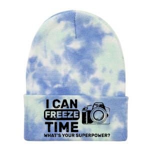 I Can Freeze Time What's Your Superpower? Tie Dye 12in Knit Beanie