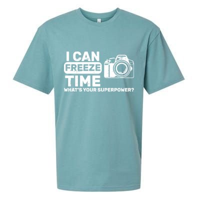 I Can Freeze Time What's Your Superpower? Sueded Cloud Jersey T-Shirt