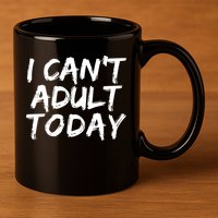 I Can't Adult Today 11oz C Handle Ceramic Mug