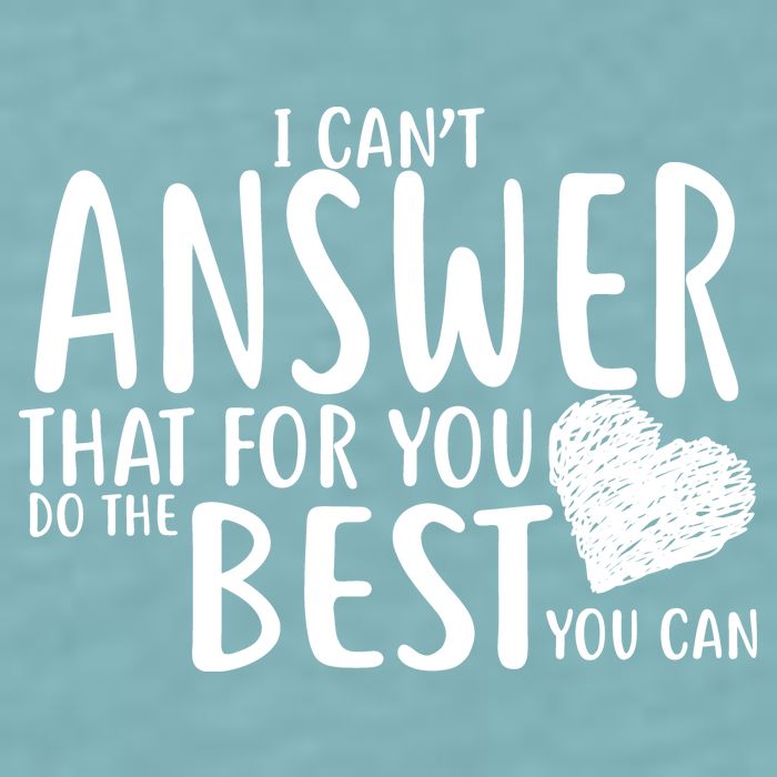I Can't Answer That For You Do The Best You Can Sueded Cloud Jersey T-Shirt