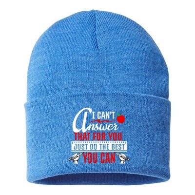 I Cant Answer That Just Do The Best You Can Sustainable Knit Beanie
