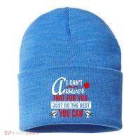 I Cant Answer That Just Do The Best You Can Sustainable Knit Beanie