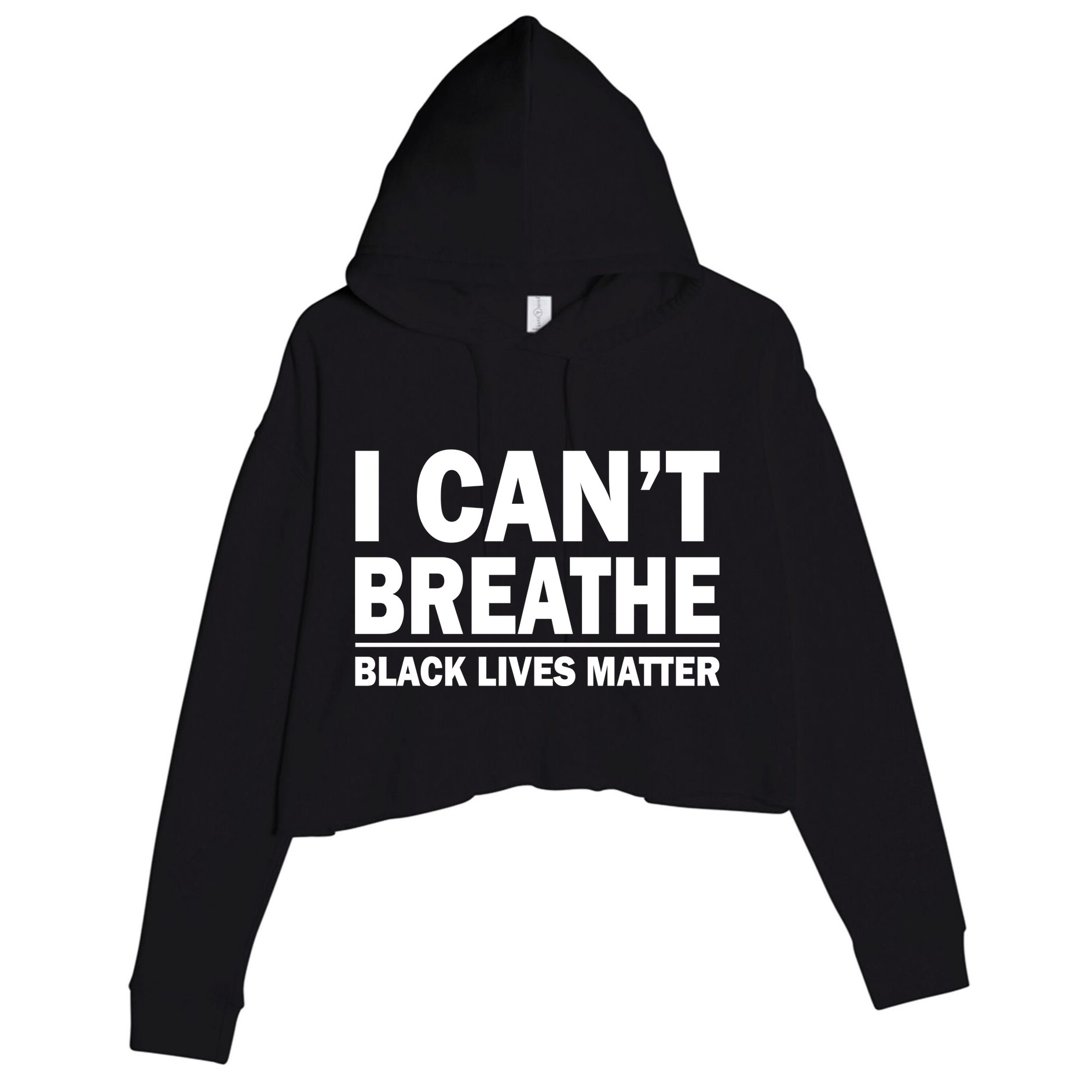 I Can't Breathe Black Lives Matter Crop Fleece Hoodie