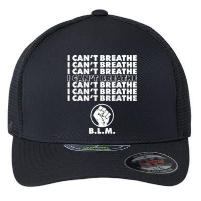 I Can't Breathe Black Lives Matter BLM Fist Flexfit Unipanel Trucker Cap