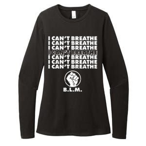 I Can't Breathe Black Lives Matter BLM Fist Womens CVC Long Sleeve Shirt