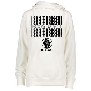 I Can't Breathe Black Lives Matter BLM Fist Womens Funnel Neck Pullover Hood