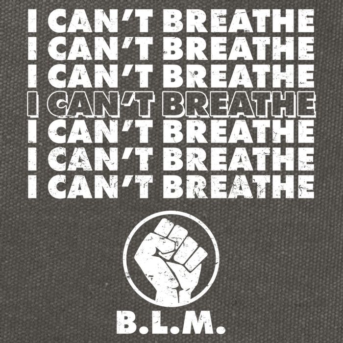 I Can't Breathe Black Lives Matter BLM Fist Cotton Canvas Backpack