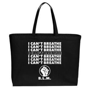 I Can't Breathe Black Lives Matter BLM Fist Cotton Canvas Jumbo Tote