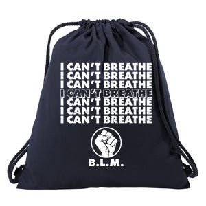 I Can't Breathe Black Lives Matter BLM Fist Drawstring Bag