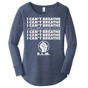 I Can't Breathe Black Lives Matter BLM Fist Women's Perfect Tri Tunic Long Sleeve Shirt