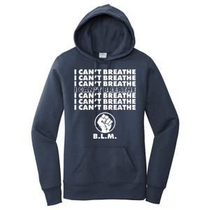 I Can't Breathe Black Lives Matter BLM Fist Women's Pullover Hoodie