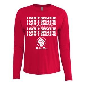 I Can't Breathe Black Lives Matter BLM Fist Womens Cotton Relaxed Long Sleeve T-Shirt