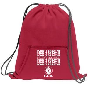 I Can't Breathe Black Lives Matter BLM Fist Sweatshirt Cinch Pack Bag