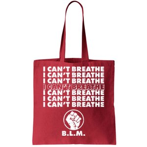 I Can't Breathe Black Lives Matter BLM Fist Tote Bag