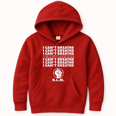 I Can't Breathe Black Lives Matter BLM Fist Kids Hoodie