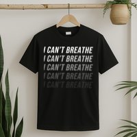 I Can't Breathe Fading Word Print T-Shirt
