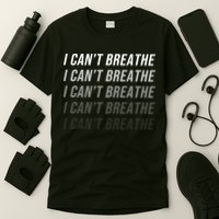 I Can't Breathe Fading Word Print T-Shirt