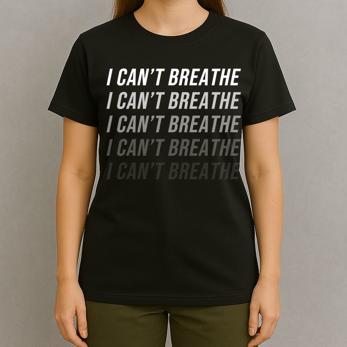 I Can't Breathe Fading Word Print T-Shirt