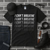 I Can't Breathe Fading Word Print Tall T-Shirt