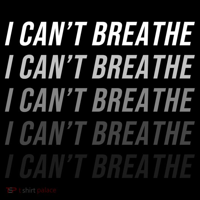I Can't Breathe Fading Word Print Button