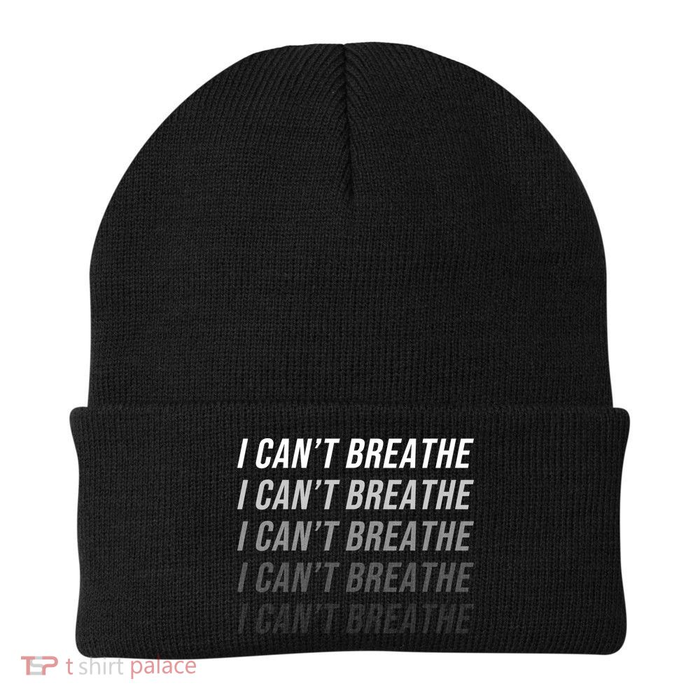 I Can't Breathe Fading Word Print Beanie