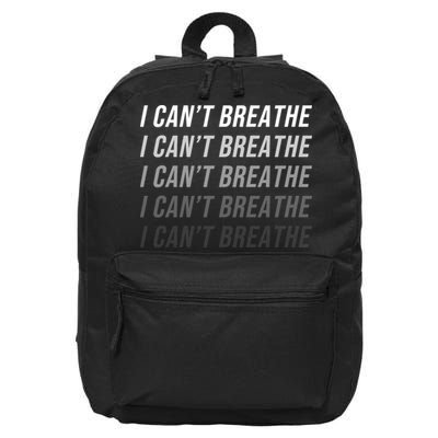 I Can't Breathe Fading Word Print 16 in Basic Backpack