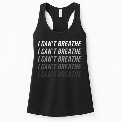 I Can't Breathe Fading Word Print Womens Tank Top