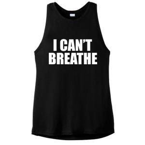 I Can't Breathe George Floyd Black Lives Matter Ladies PosiCharge Tri-Blend Wicking Tank