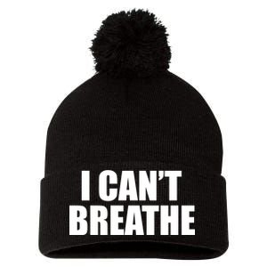 I Can't Breathe George Floyd Black Lives Matter Pom Pom 12in Knit Beanie