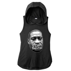 I Can't Breathe George Floyd BLM Ladies PosiCharge Tri-Blend Wicking Draft Hoodie Tank