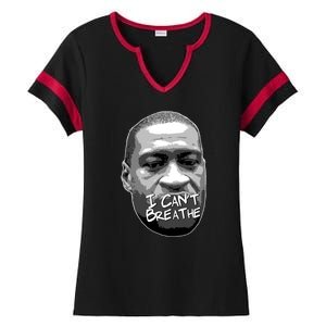 I Can't Breathe George Floyd BLM Ladies Halftime Notch Neck Tee