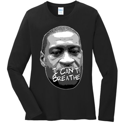 I Can't Breathe George Floyd BLM Ladies Long Sleeve Shirt