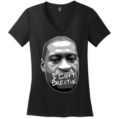 I Can't Breathe George Floyd BLM Women's V-Neck T-Shirt