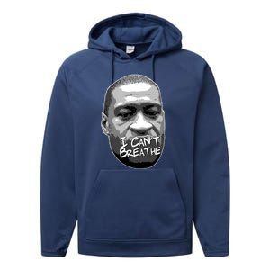 I Can't Breathe George Floyd BLM Performance Fleece Hoodie