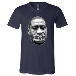 I Can't Breathe George Floyd BLM V-Neck T-Shirt