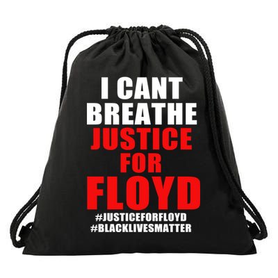 I Can't Breathe Justice For Floyd Drawstring Bag