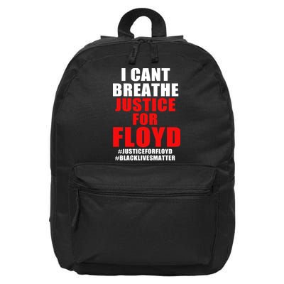 I Can't Breathe Justice For Floyd 16 in Basic Backpack