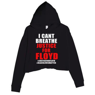 I Can't Breathe Justice For Floyd Crop Fleece Hoodie