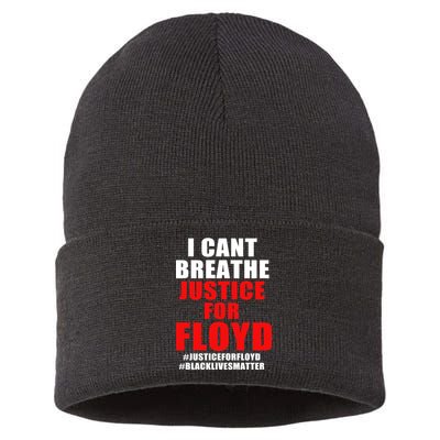 I Can't Breathe Justice For Floyd Sustainable Knit Beanie