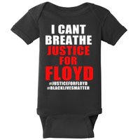 I Can't Breathe Justice For Floyd Baby Bodysuit