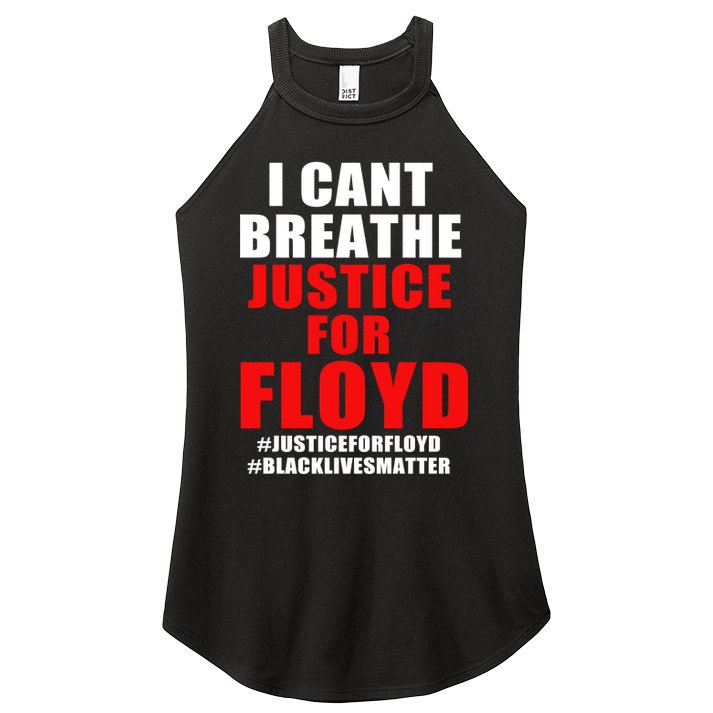 I Can't Breathe Justice For Floyd Women's Perfect Tri Rocker Tank