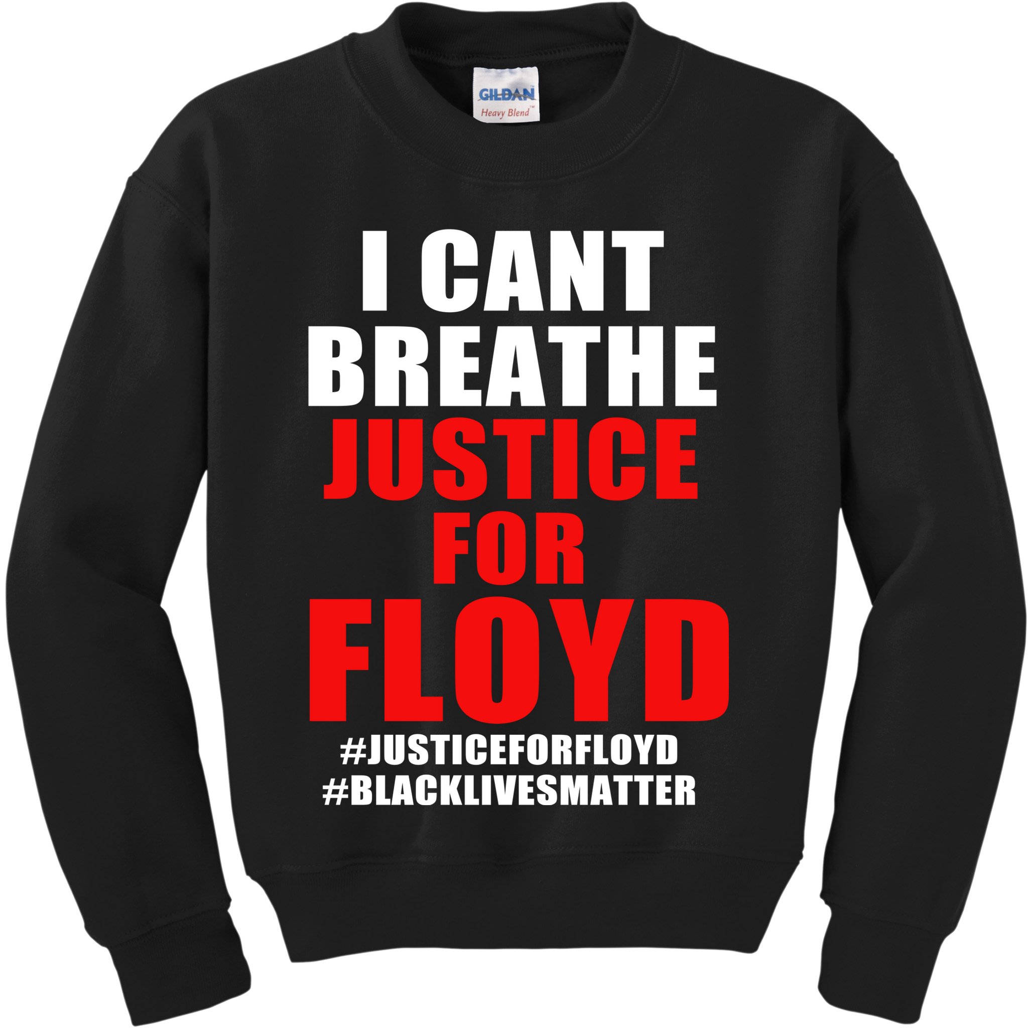 I Can't Breathe Justice For Floyd Kids Sweatshirt