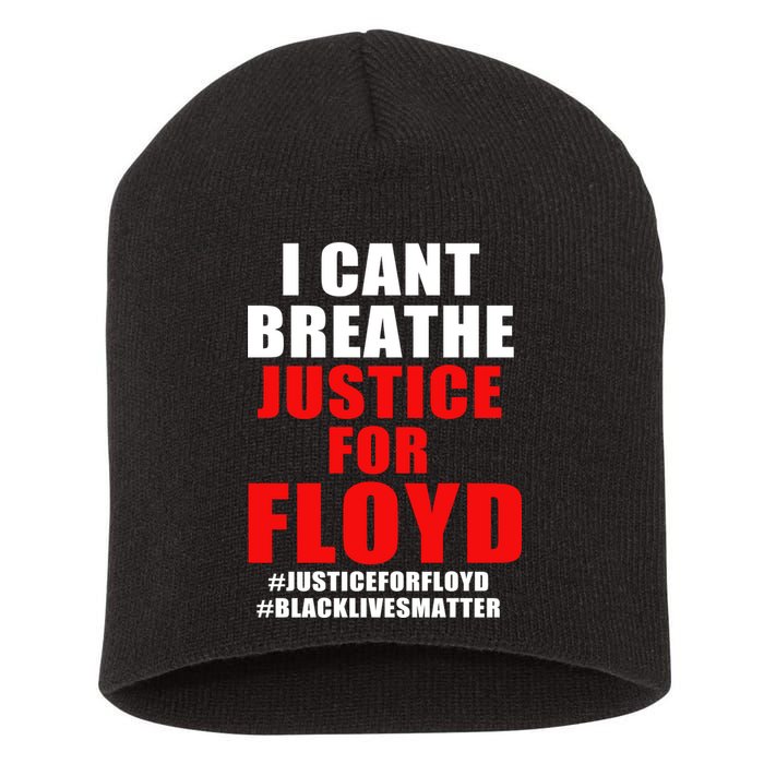 I Can't Breathe Justice For Floyd Short Acrylic Beanie